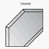 C.R. LAURENCE 3442222 CRL Bronze 2 Emerald Clean Cut Beveled Mirror Corner
