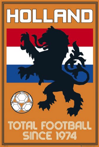 1art1 Empire 92298 Fu&szlig;ball - Holland total Football Fussball Plakat Poster - 61 x 91.5 cm