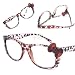 S9Q Cute Kitty Cat Womens Lovely Fashion Glasses Brown Bow Frame Cosplay Lens Yellow