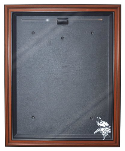 NFL Minnesota Vikings Cabinet Style Jersey Display, Brown