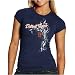 Detroit Tigers T Shirt : Detroit Tigers Ladies Navy Blue Tattoo T Shirt