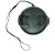 Center pinch 58mm snap-on lens cap with keeper