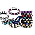 Frost� London Disco Ball Pave Friendship Bracelet - 12MM - bling bling!! - made with over 70 Swarovski crystals -Unisex for Men and Women packed inside a lovely Organza pouche - Choose the colour from the menu below -MIX HEMATITE & CLEAR