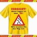 über 30.Geburtstag Spass T-Shirt inkl. Absperrband: Vorsicht! Dieser Jogger ist über 30! Bitte machen Sie den Weg frei! Fb gelb