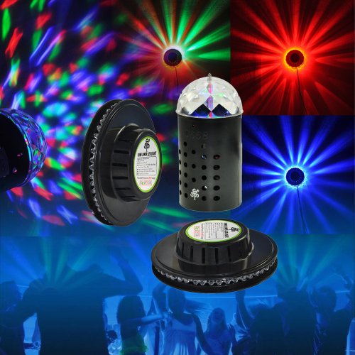 1 X RAINBOW Rotating LED RGB 3D Effect Mini Stage Light +2 X UFO Sunflower stage lighting , best for KTV Xmas Home Party Wedding Show Club Pub