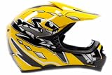 Typhoon Youth Motocross ATV Dirt Bike MX Helmet Yellow, Small