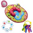 Tiny Love Tummy Time Fun Ladybug Activity Mat Plus The First Years First Keys Teether and Floating Stars Teether Bundle