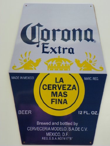 Corona Extra Metal Beer Sign 18″ x 12.4″ Barware Decor