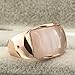 FM42 Inlaid White Simulated Opal Cocktail Wide Ring R311