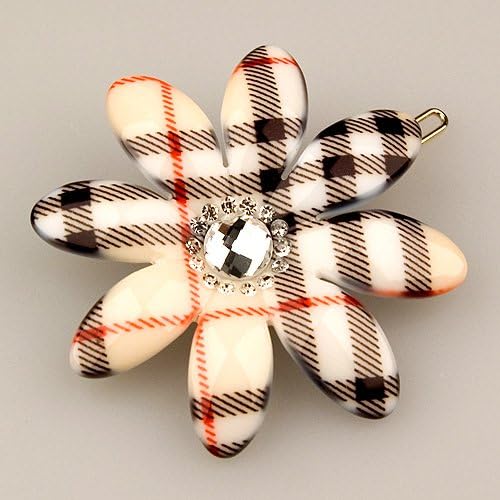Vignette Light Plaid - Cubitas Picabia Collection (Hand-set Swarovski Crystals, Hair Pin)