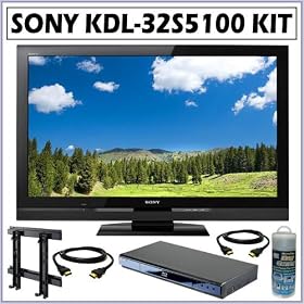 Sony Bravia S-Series KDL-32S5100 32-Inch 1080p LCD HDTV + Blu-Ray Accessory Kit