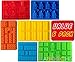KABOOCHY Building Brick Ice Cube Trays for Lego lovers, set of 6