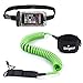 Premium 10' SUP Leash, Paddle Leash Coiled Swivel Ankle Cuff for Standup Paddle Boarding and Surfboarding Surfing (Green)