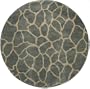 7'9" x 7'9" Round Momeni SERENSG-04TEL790R Teal Color Hand Tufted Indian "Serengeti Collection" Rug