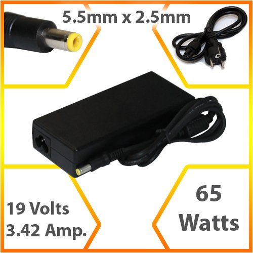 Alimentation – Chargeur – Adaptateur secteur compatible pour ordinateur portable ACER Aspire 1640Z ( 65 Watts ) – ST029