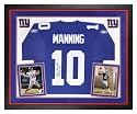 Eli Manning New York Giants - Reebok - Deluxe Framed Autographed Jersey with Super Bowl XLII MVP Inscription