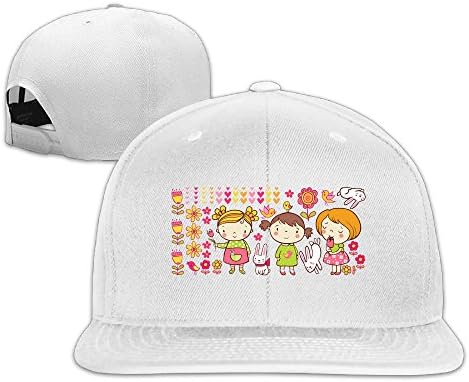Flower Picking With Friends Casual Flat Cap Unisex Snapback Hats