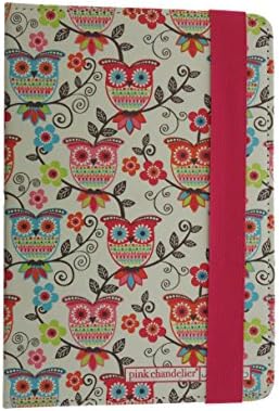Universal 7 inch Tablet Folio Case - Abstract Owl &amp; Floral Print by Artist Mary Beth Freet