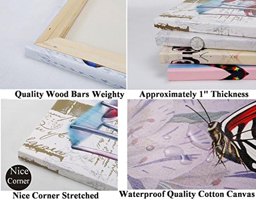 Wall Up Canvas Print, Stretched and Wood Framed, Easy Setup and Hand Up Self Positive Office Quotes Modern Inspirational Canvas Art For Home Room Wall Print Decor Big, 24x24 inch CP-203