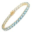 Superb Bracelet With 20.40ctw Genuine Topazes Crafted in 14K Yellow Gold. Total item weight 14.0g Length 7.5in