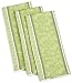 DII Oven to Table Vintage Flower Jaquard Dishtowels, Leaf Green, Set of 3