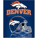 Denver Broncos Light Weight Fleece NFL Blanket (Grid Iron) (50"x60")