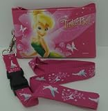 Disney Tinkerbell Pink Lanyard with Detachable Coin Purse
