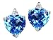2.14 cttw Heart Shape Blue Topaz and Genuine title=