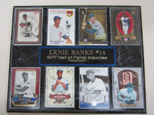Chicago Cubs Ernie Banks 8 Card Plaque