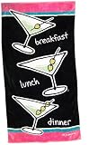 Funky Breakfast, Lunch & Dinner Oversized Beach Towel