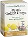 Traditional Medicinals Organic Fair Trade Certified Golden Ginger Herbal Tea, 16-Count Wrapped Tea Bags (Pack of 6)