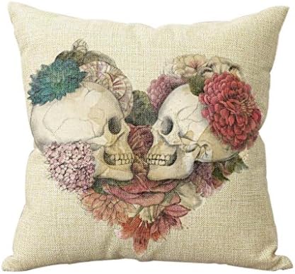 seamlesswood URDesigner Two Skulls Square Custom Throw Pillow Case Personalized Cushion Cover Pillowcase Pillow Cover 16x16inch