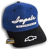 Impala By Chevrolet Hat Cap Blue black Apparel Clothing by Gregs Automotive LLC