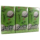 Golf Golfing balls novelty print 6 Pack Novelty Sniff Sniff Tissues (10 per pack) 4 ply unscented