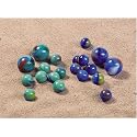 Glasmurmeln, Uranus Grün + Blau