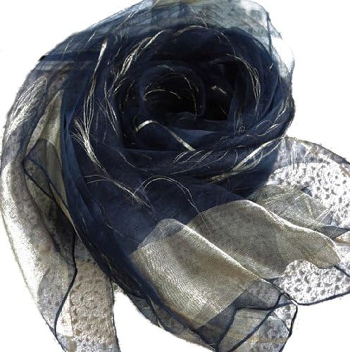 Wantdo Women Silk Print Scarf Navy SJ518116