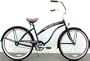 GreenLine Beach Cruiser Bicycle - BC106 Women's Black w/ Pink Wheels