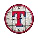 Texas Rangers 12-Inch Art Glass Clock