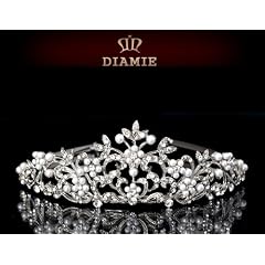 AD240 Diadem Strass Tiara Braut Hochzeit Haarschmuck