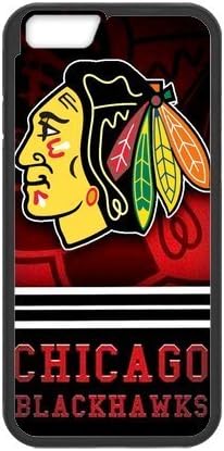 Chicago Blackhawks Design Solid Hard Rubber Customized Cover Case for iPhone 6 plus 5.5" iphone6plus-linda1097