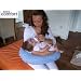 ComfortFeeder Pillow with Pastel Blue Gingham Cover from ExtraComfort. The Ultimate Pillow for Breast or Bottle Feeding! Offers Maximum Support and Comfort! Very Versatile and Multifunctional! Can be used for many Purposes