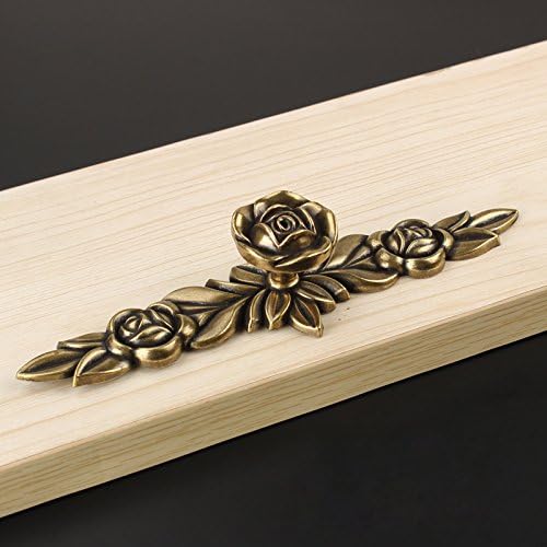 5 X Antique Bronze Rose Cabinet Drawer Knob Retro Furniture Door Pull Handle (A1: 171*45*28mm)