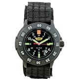 Mens Uzi Protector Nylon Strap Tritium Watch Black