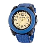 Sprout Unisex ST2002BLBKBL Eco-Friendly Corn Resin and Blue Organic Cotton Strap Watch