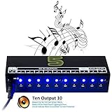 AGPtek&reg; 10 Isolated Output 9V 12V 18V Guitar Pedal Board Power Supply Effect Pedals with Isolated Short Cricuit / Overcurrent Protection