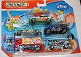 Matchbox Disney Friends 5 Pack Cars - Lilo & Stitch, Peter Pan, The Jungle Book, Dumbo, and Winnie The Pooh