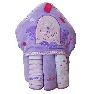 Kidiway Hooded Towel with Washcloths, Bird