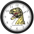 Tyrannosaurus Rex - T Rex - Head Shot Dinosaur Animal Wall Clock by WatchBuddy Timepieces (Slate Blue Frame)