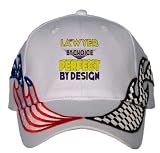 Lawyer By Choice Perfect By Design USA Flag / Checker Racing Hat / Baseball Cap
