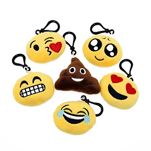 Kumeed mini poop emoji faces plush key chains toy bag accessory p…